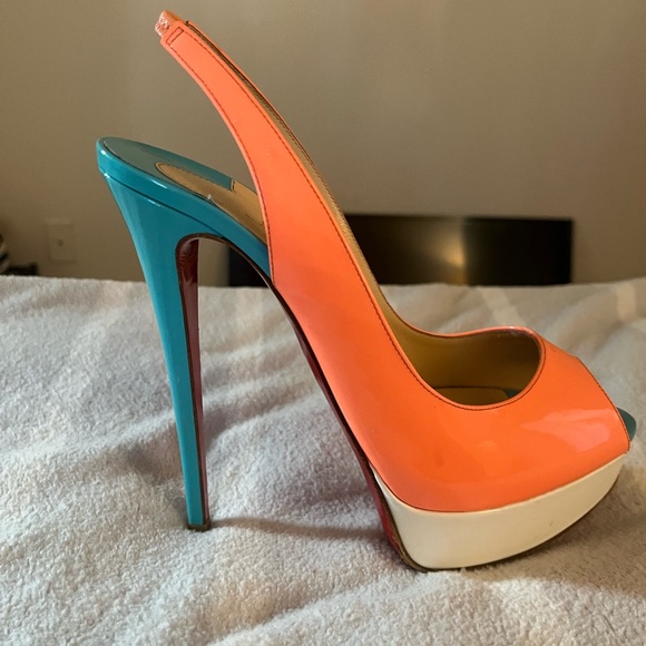 Christian Louboutin Lady Peep Slingback 150 mm size 39 - Picture 3 of 11